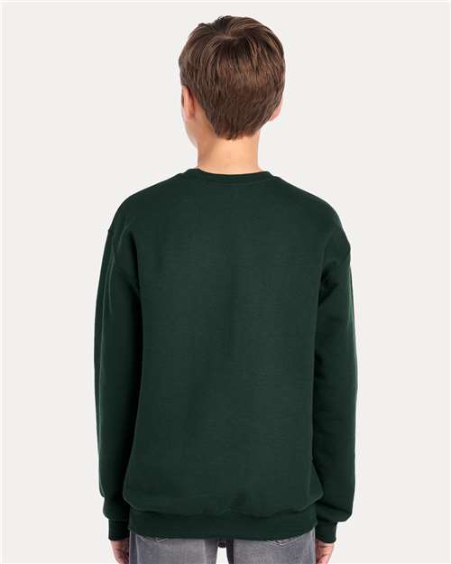 Forest Green NuBlend® Youth Crewneck Sweatshirt - 562BR