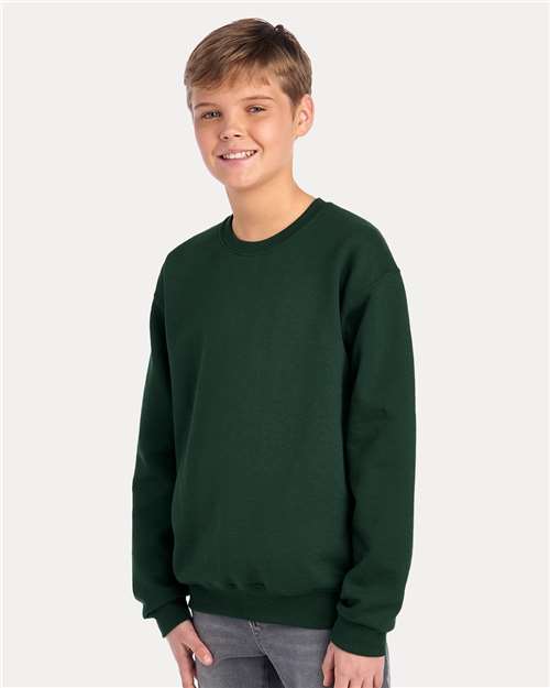 Forest Green NuBlend® Youth Crewneck Sweatshirt - 562BR