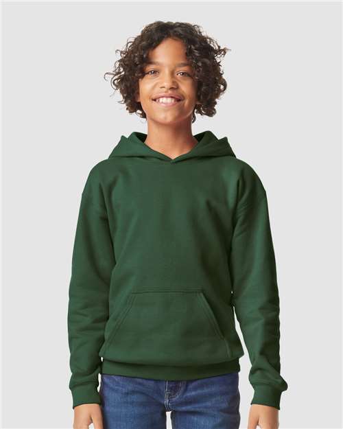 Forest Green Softstyle® Youth Midweight Hooded Sweatshirt - SF500B
