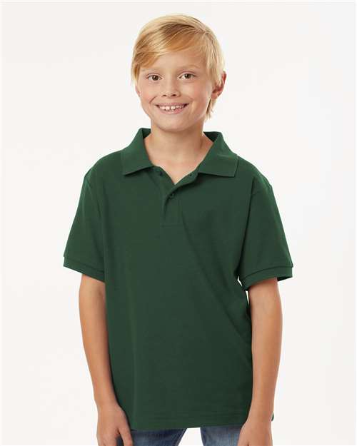 Forest Green Youth Pique Polo - 62800Y