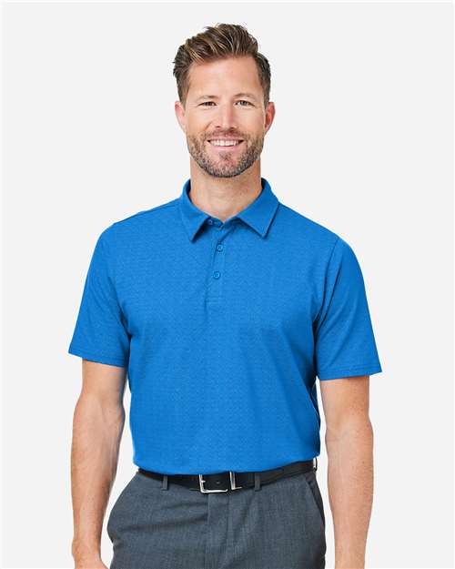 French Blue/ CR Blue Men's Crownlux Performance® Geo Polo - DG101