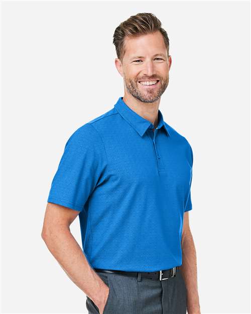 French Blue/ CR Blue Men's Crownlux Performance® Geo Polo - DG101