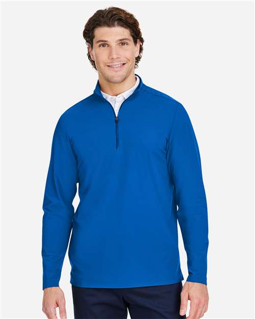 French Blue Men's CrownLux Performance® Windsor Welded Quarter-Zip Pullover - DG410