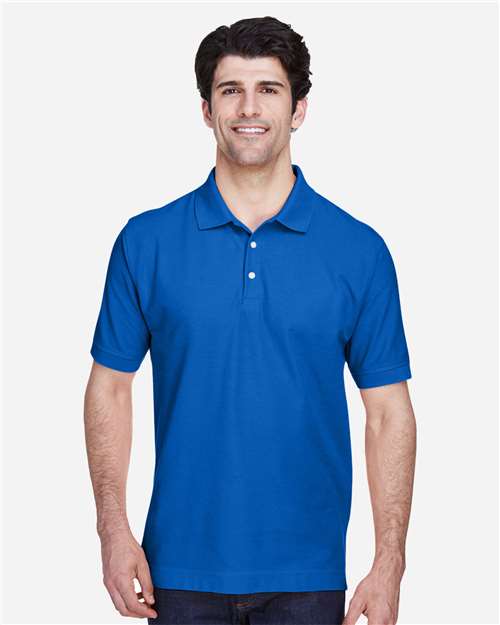 French Blue Men's Pima Piqué Polo - D100