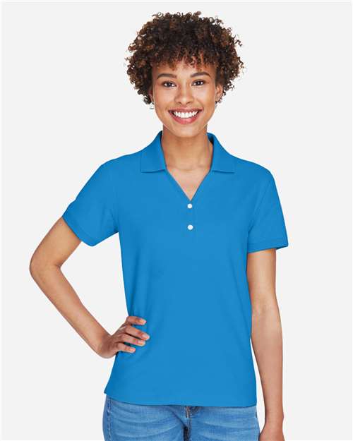French Blue Women's Pima Piqué Polo - D100W
