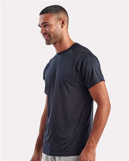 French Navy Panelled Tech T-Shirt - TD011