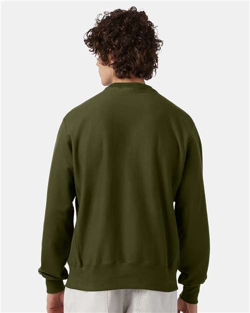 Fresh Olive Reverse Weave® Crewneck Sweatshirt - S149
