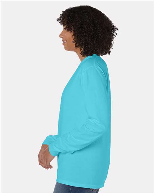 Freshwater Garment-Dyed Long Sleeve T-Shirt With a Pocket - GDH250