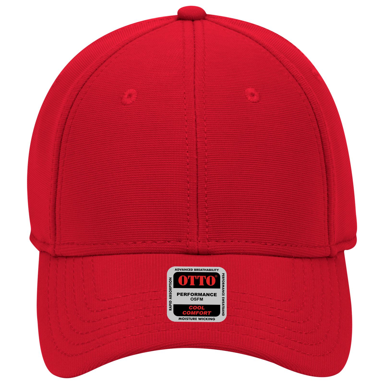 Right View of 002 - Red OTTO CAP 6 Panel Low Profile Baseball Cap