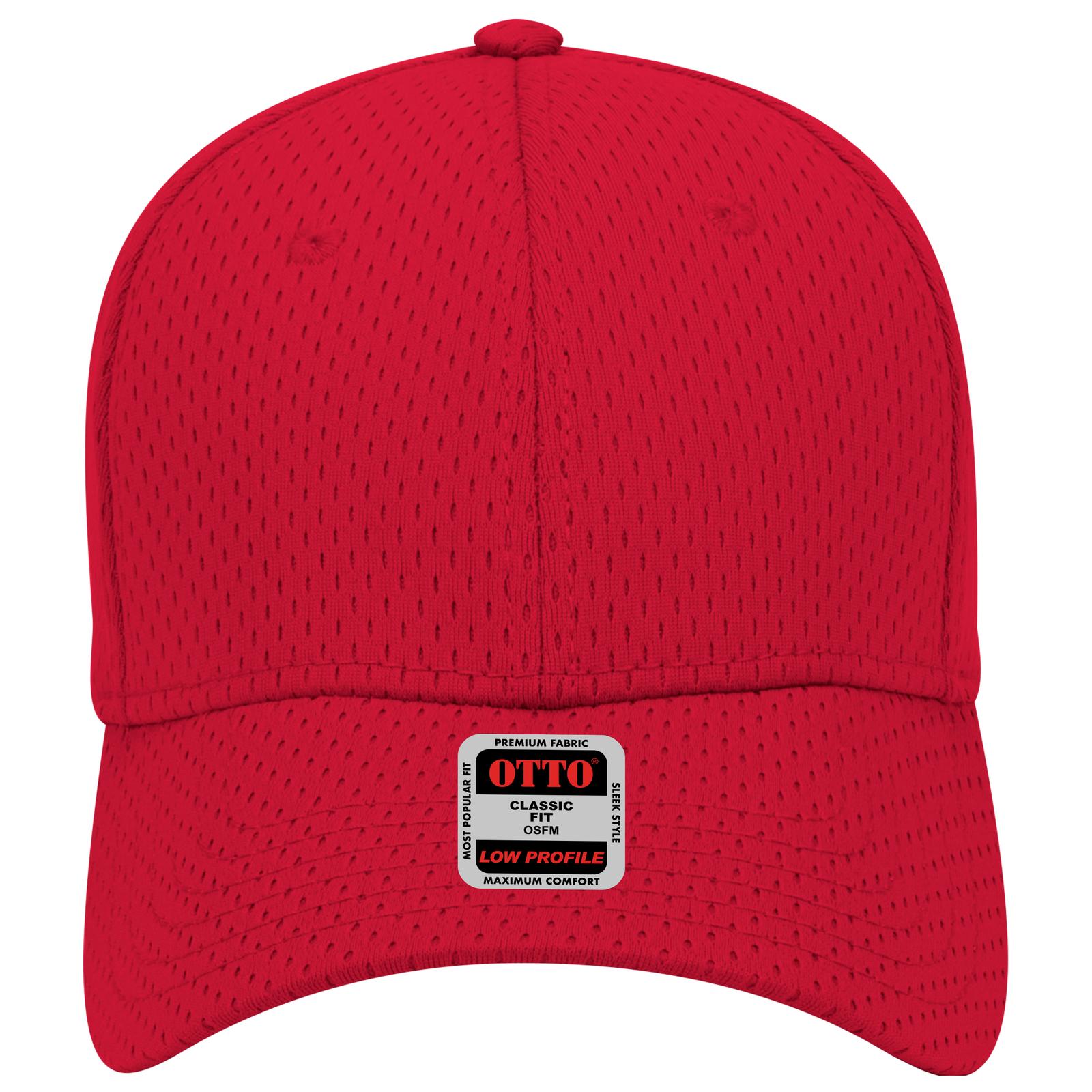 Right View of 002 - Red OTTO CAP 6 Panel Low Profile Baseball Cap