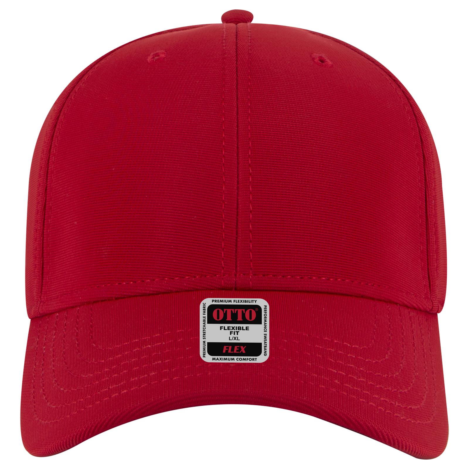 Right View of 002 - Red OTTO CAP "OTTO FLEX" Fitted 6 Panel Low Profile Baseball Cap