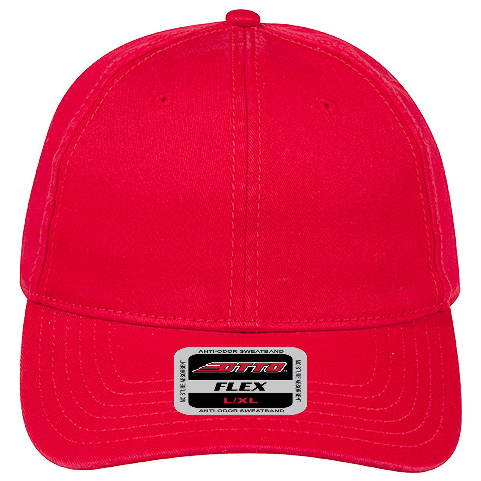 Right View of 002 - Red OTTO CAP "OTTO FLEX" Fitted 6 Panel Low Profile Baseball Cap