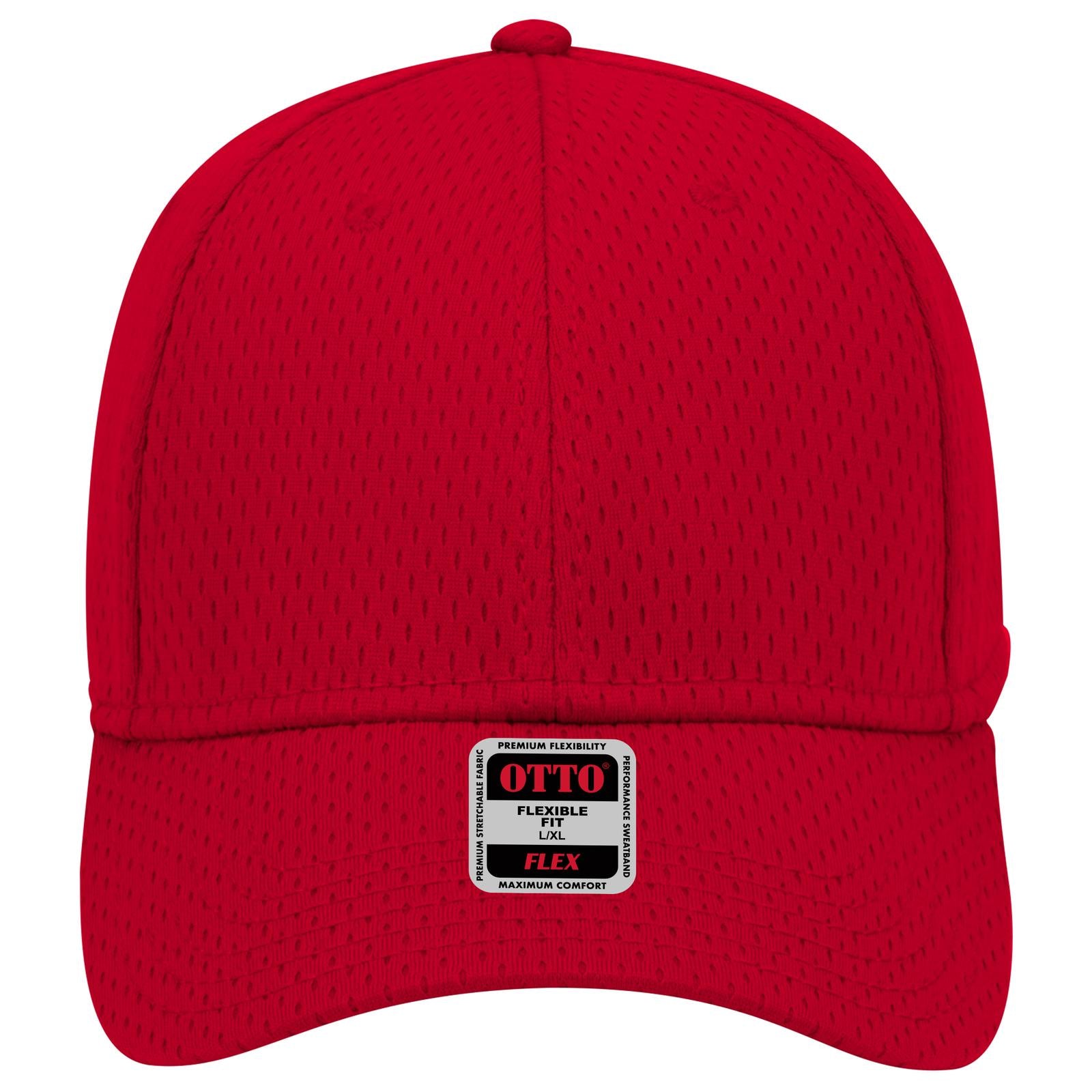 Right View of 002 - Red OTTO CAP "OTTO FLEX" Fitted 6 Panel Low Profile Baseball Cap