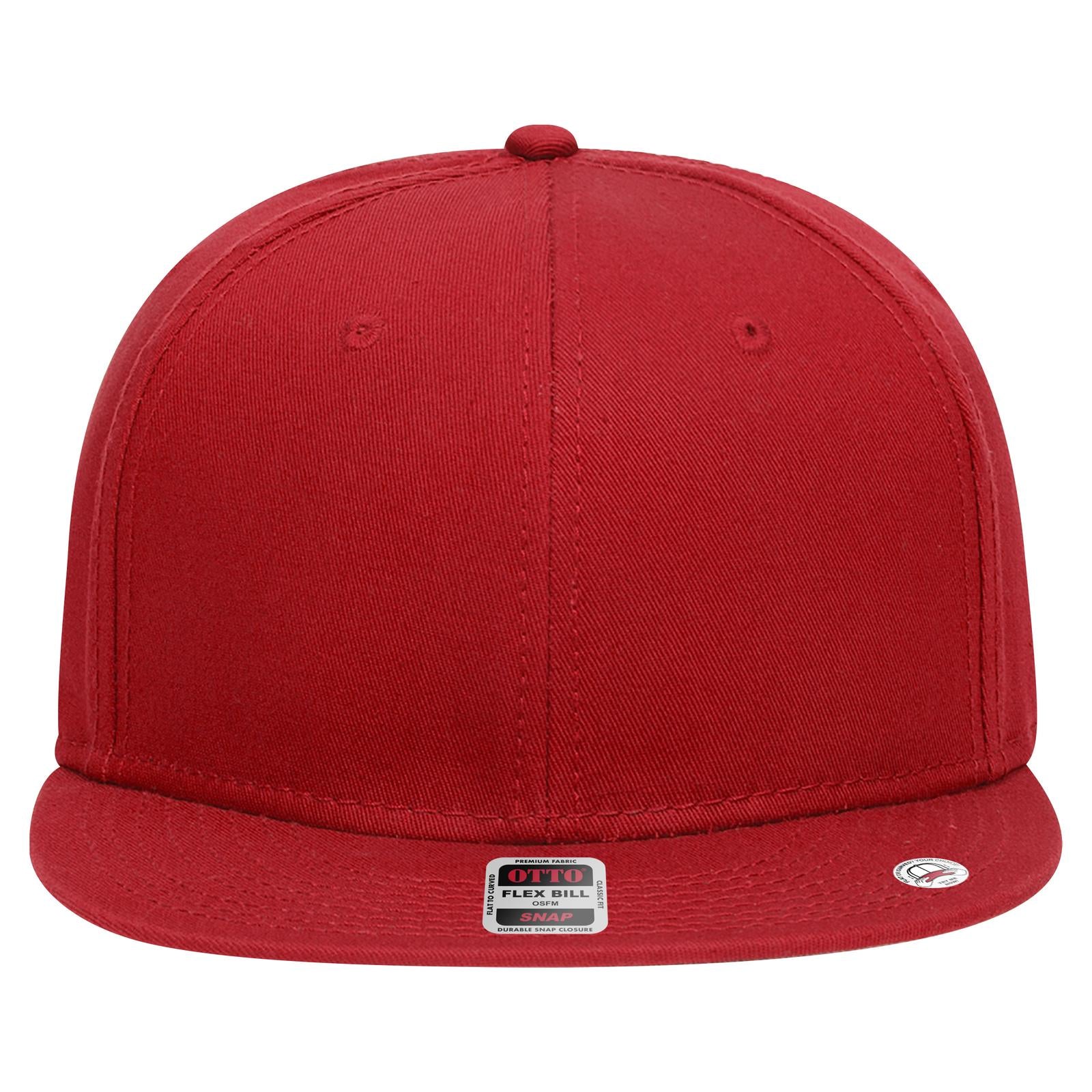 Right View of 002 - Red OTTO CAP “OTTO SNAP” 6 Panel Pro Style Snapback Hat