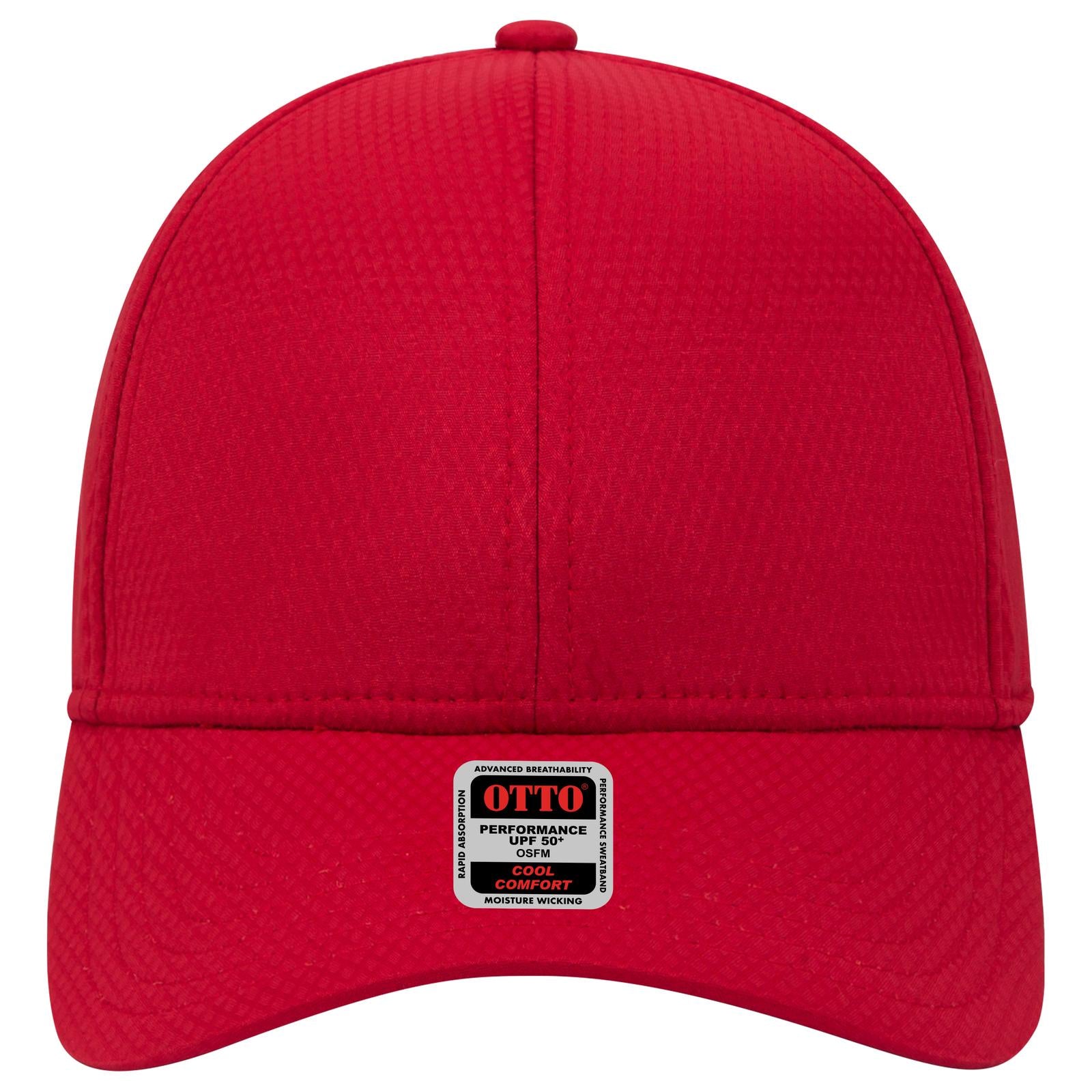 Right View of 002 - Red OTTO CAP UPF 50+ 6 Panel Low Profile Baseball Cap