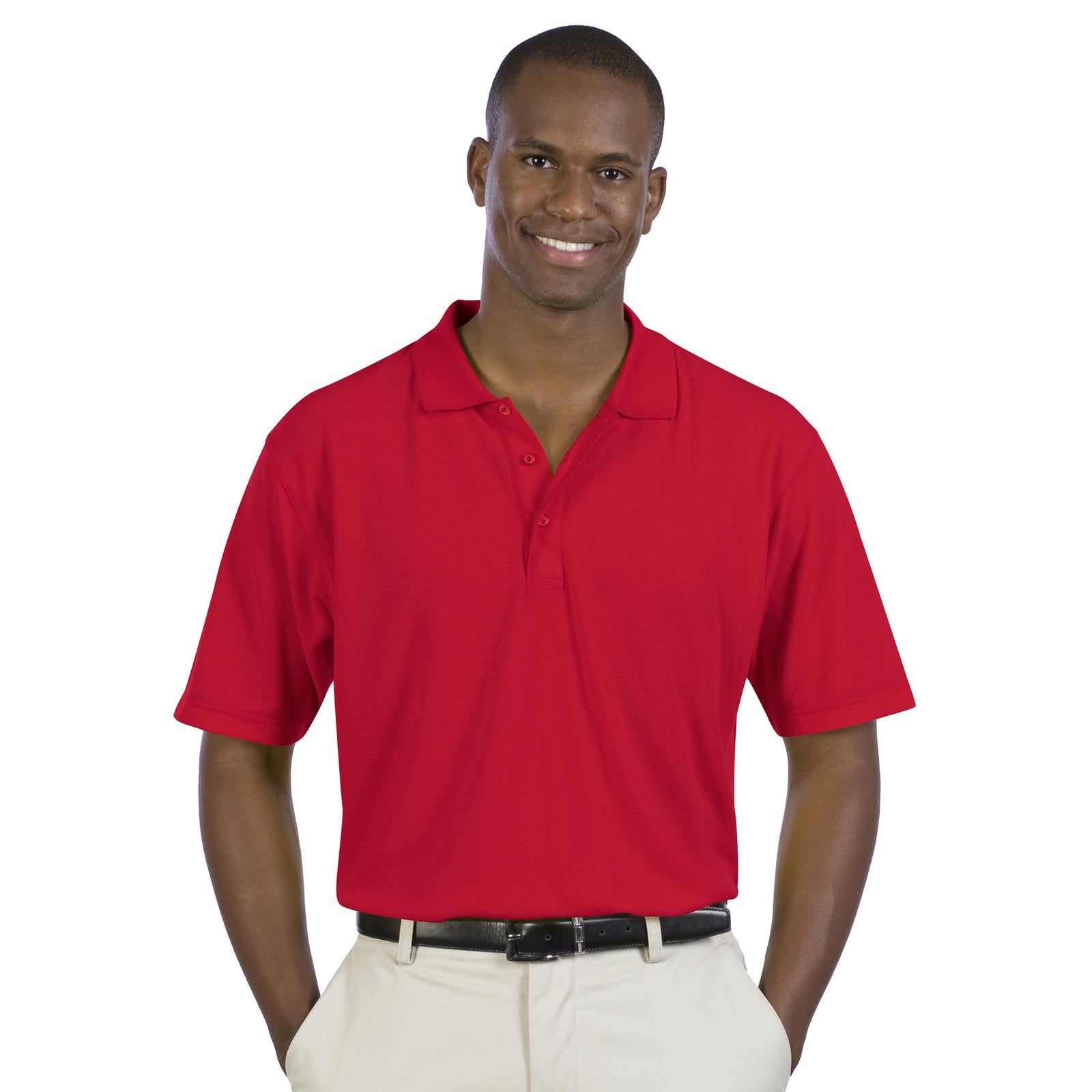 Front View of 002 - Red OTTO Men's Comfortable Sport Shirt