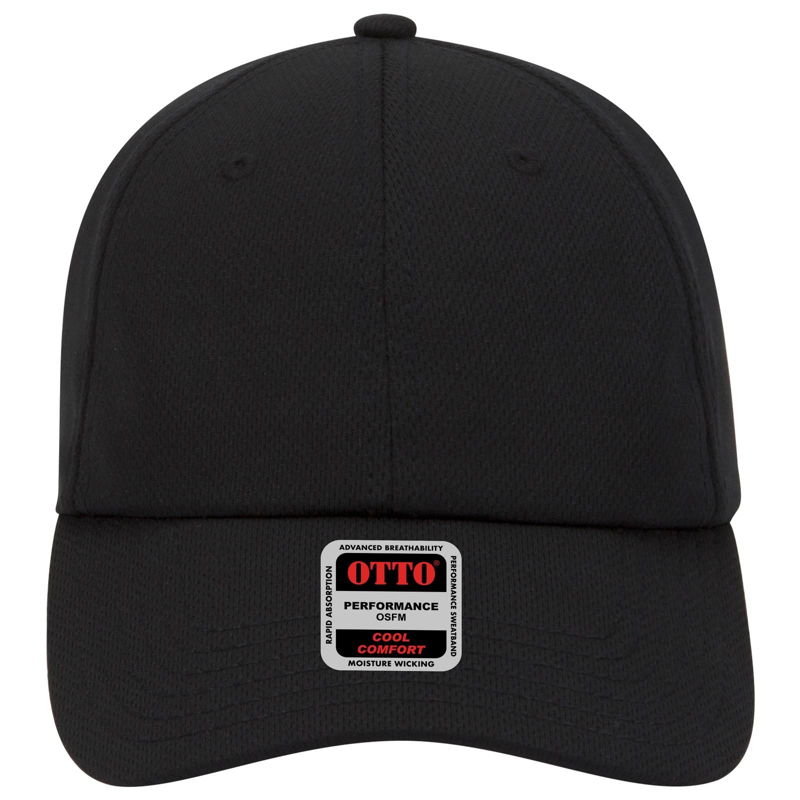 Right View of 003 - Black OTTO CAP 6 Panel Low Profile Baseball Cap