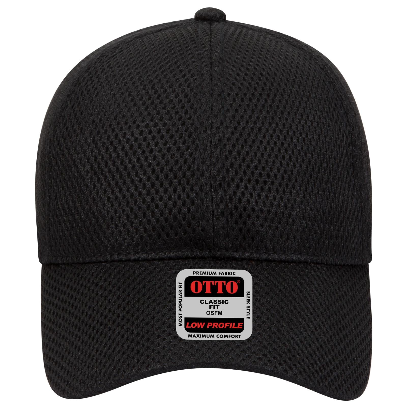 Right View of 003 - Black OTTO CAP 6 Panel Low Profile Baseball Cap