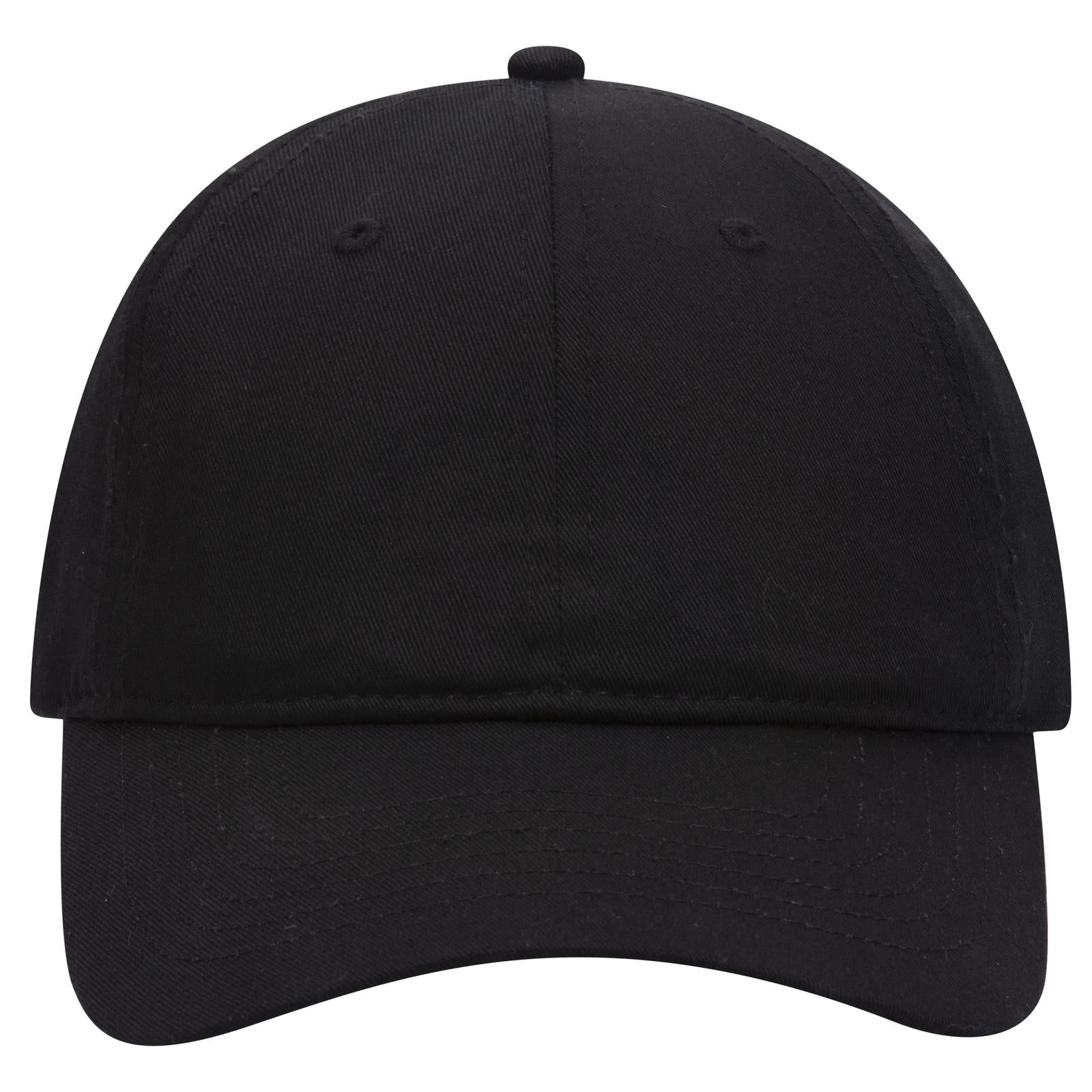 Right View of 003 - Black OTTO CAP 6 Panel Low Profile Baseball Cap