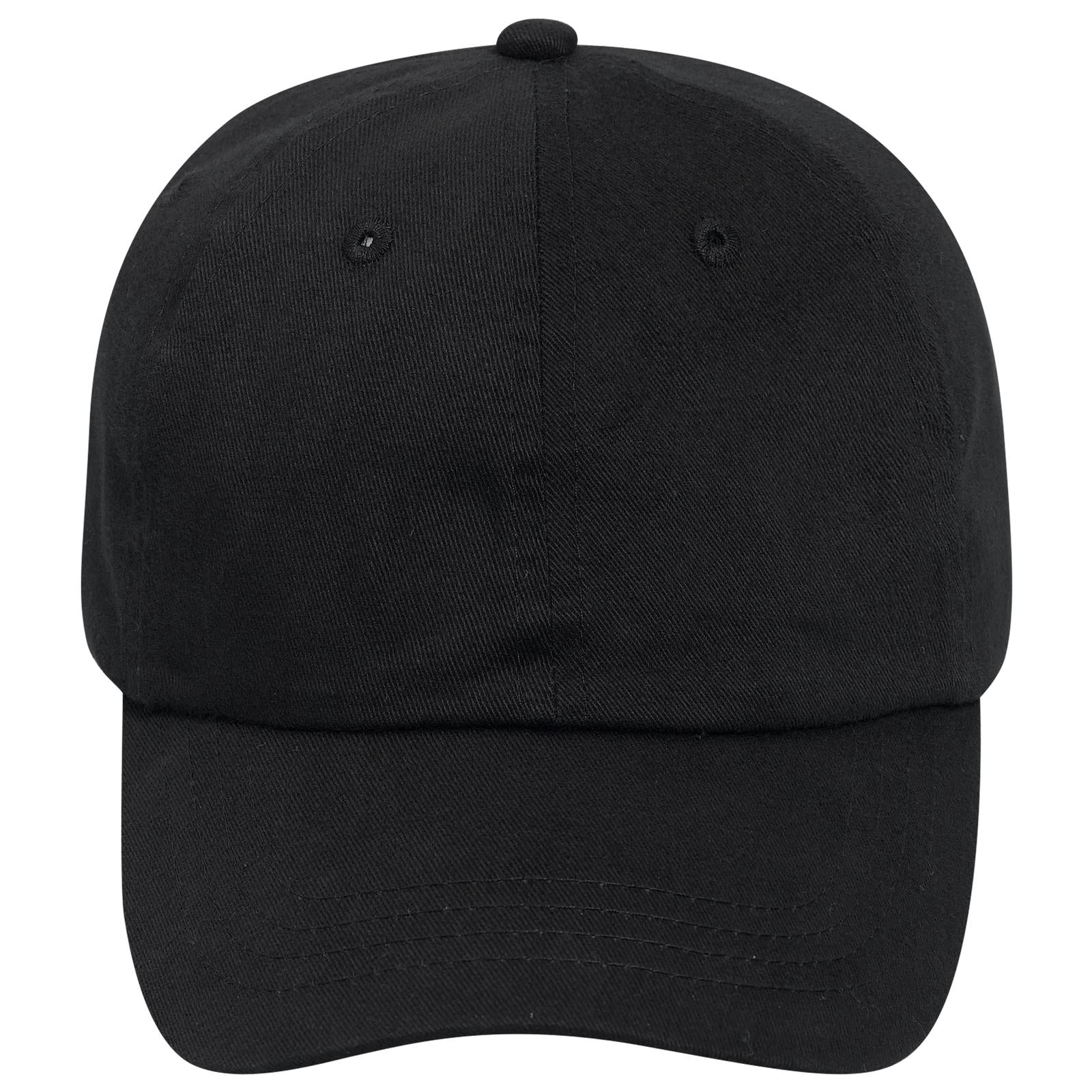 Right View of 003 - Black OTTO CAP 6 Panel Low Profile Baseball Cap