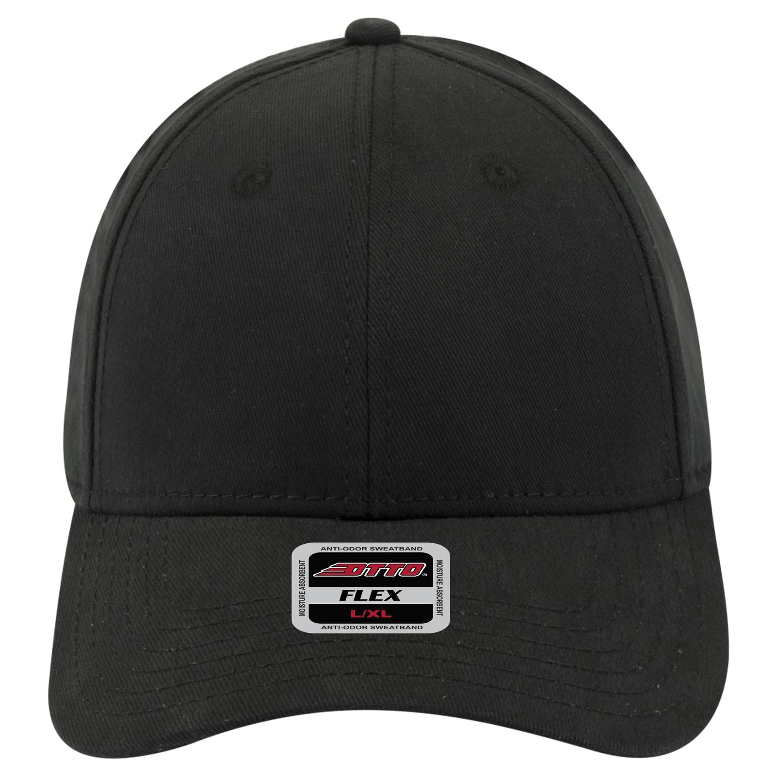 Right View of 003 - Black OTTO CAP "OTTO FLEX" Fitted 6 Panel Low Profile Baseball Cap