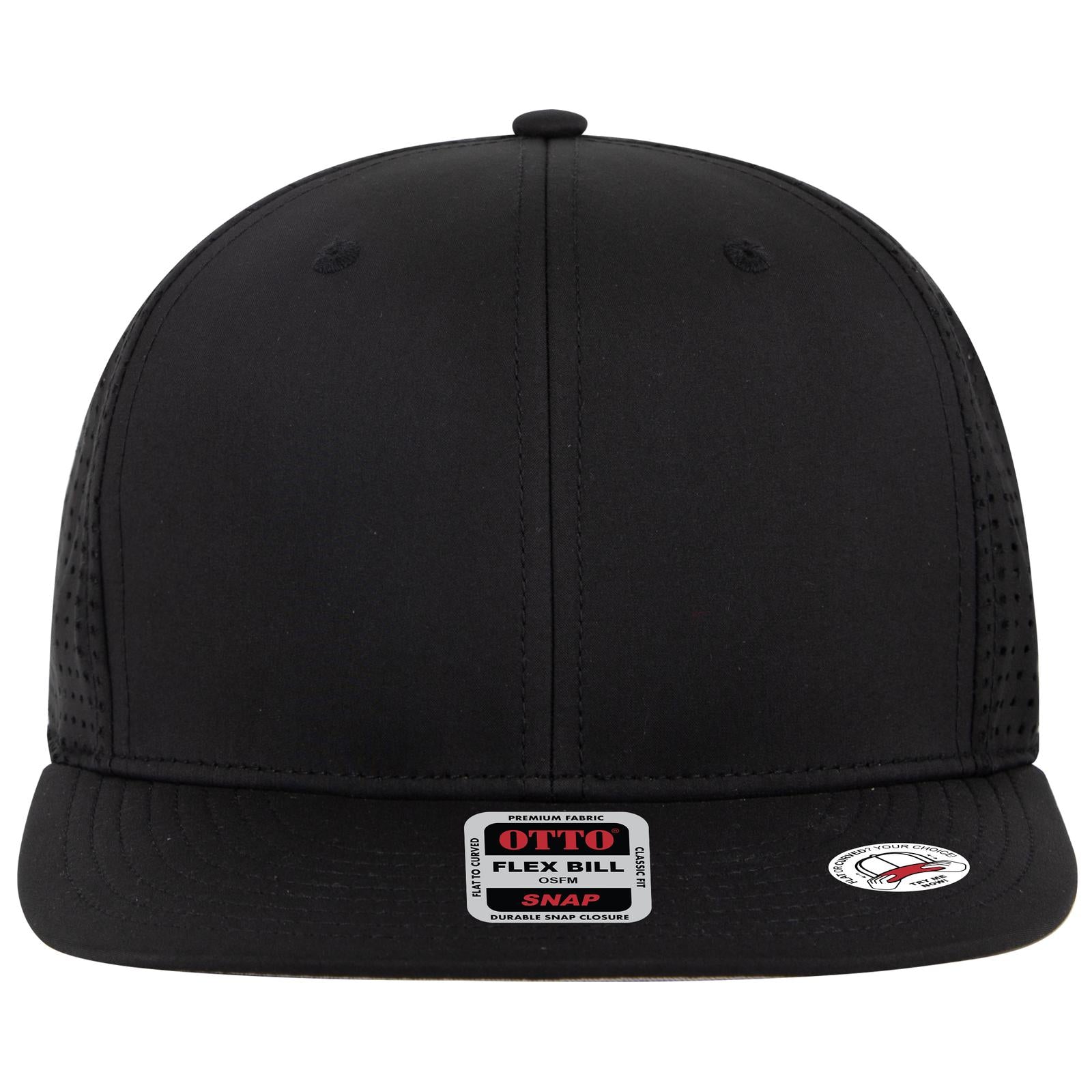 Right View of 003 - Black OTTO CAP "OTTO SNAP" 6 Panel Pro Style Snapback Hat