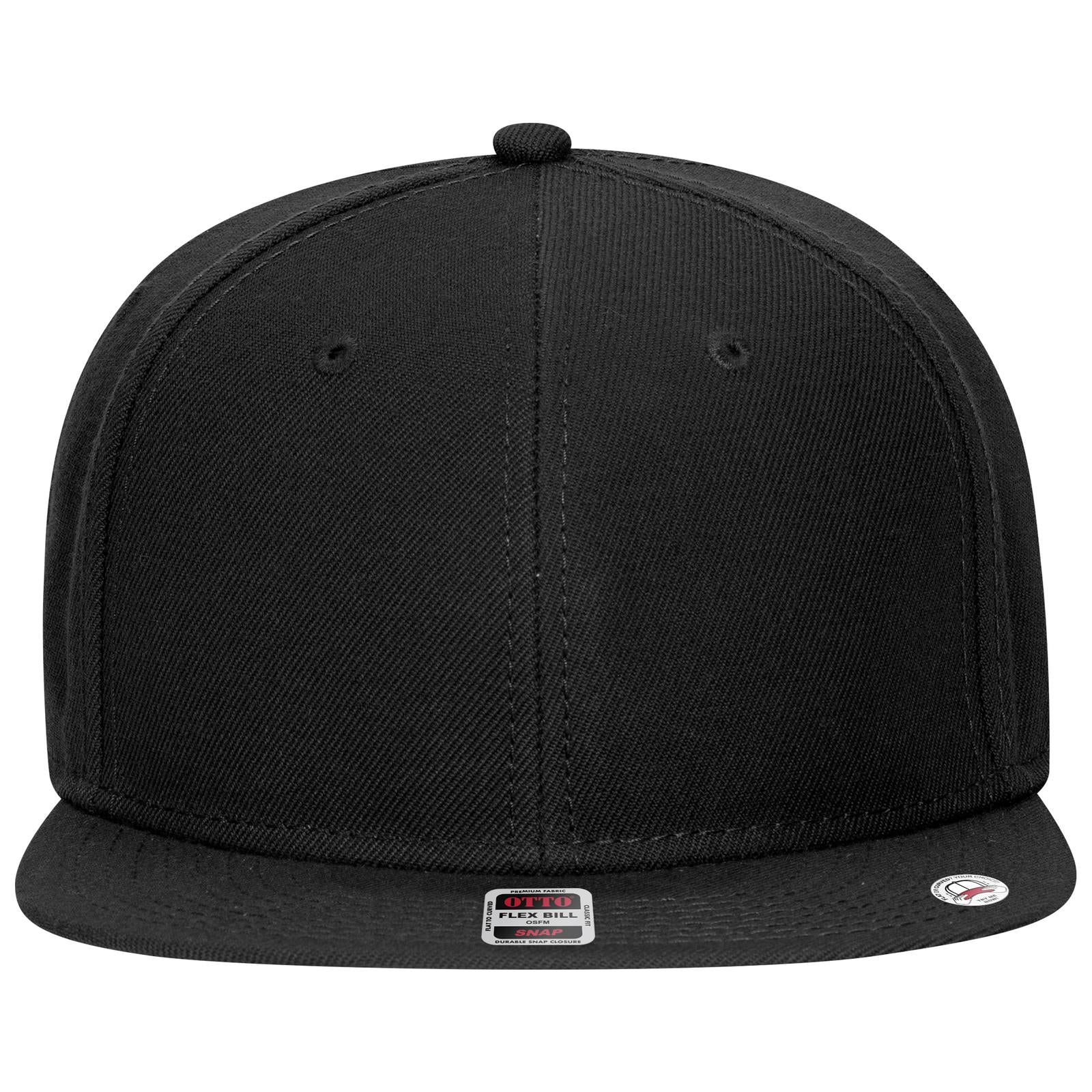 Right View of 003 - Black OTTO CAP "OTTO SNAP" 6 Panel Pro Style Snapback Hat