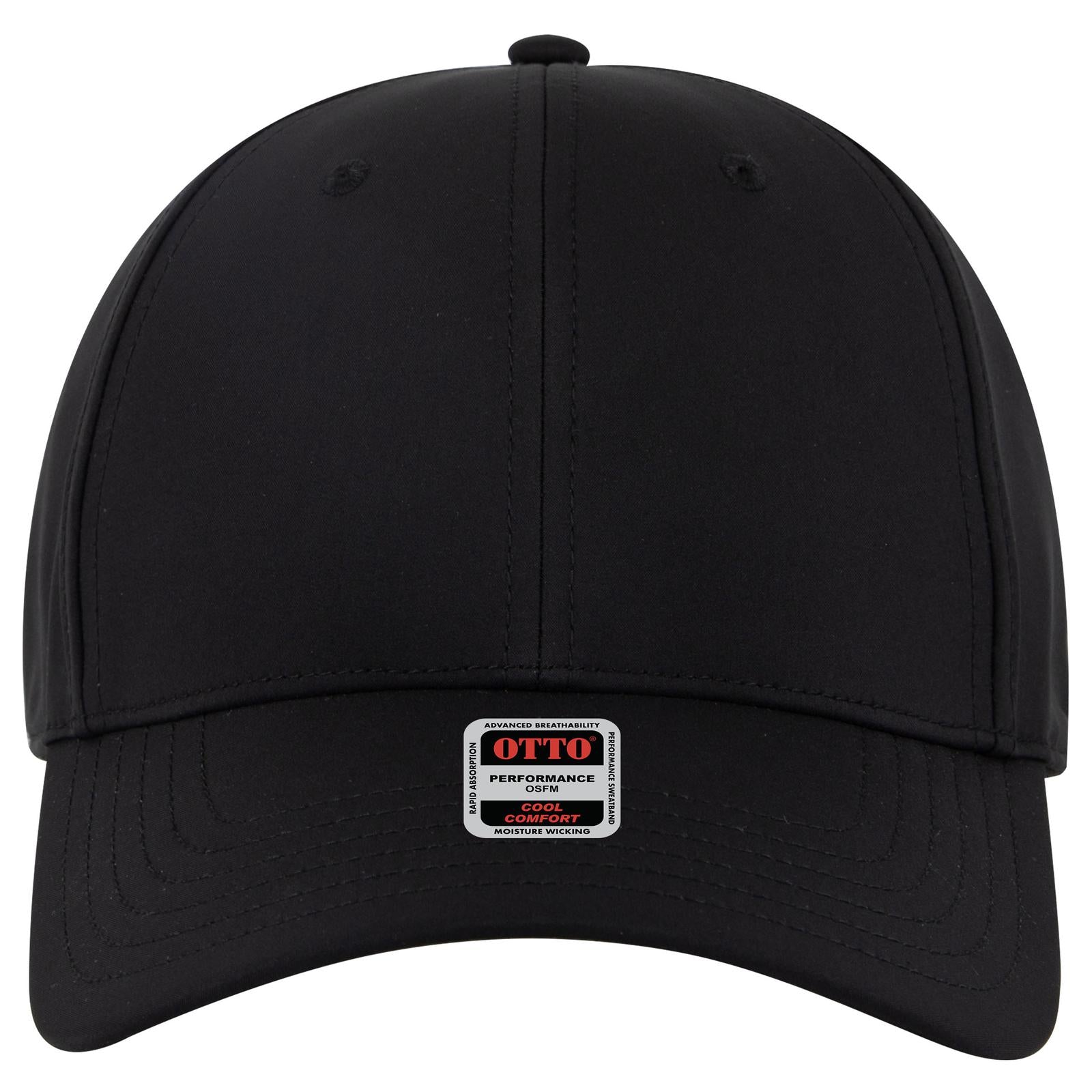 Right View of 003B - Black OTTO CAP 6 Panel Low Profile Baseball Cap