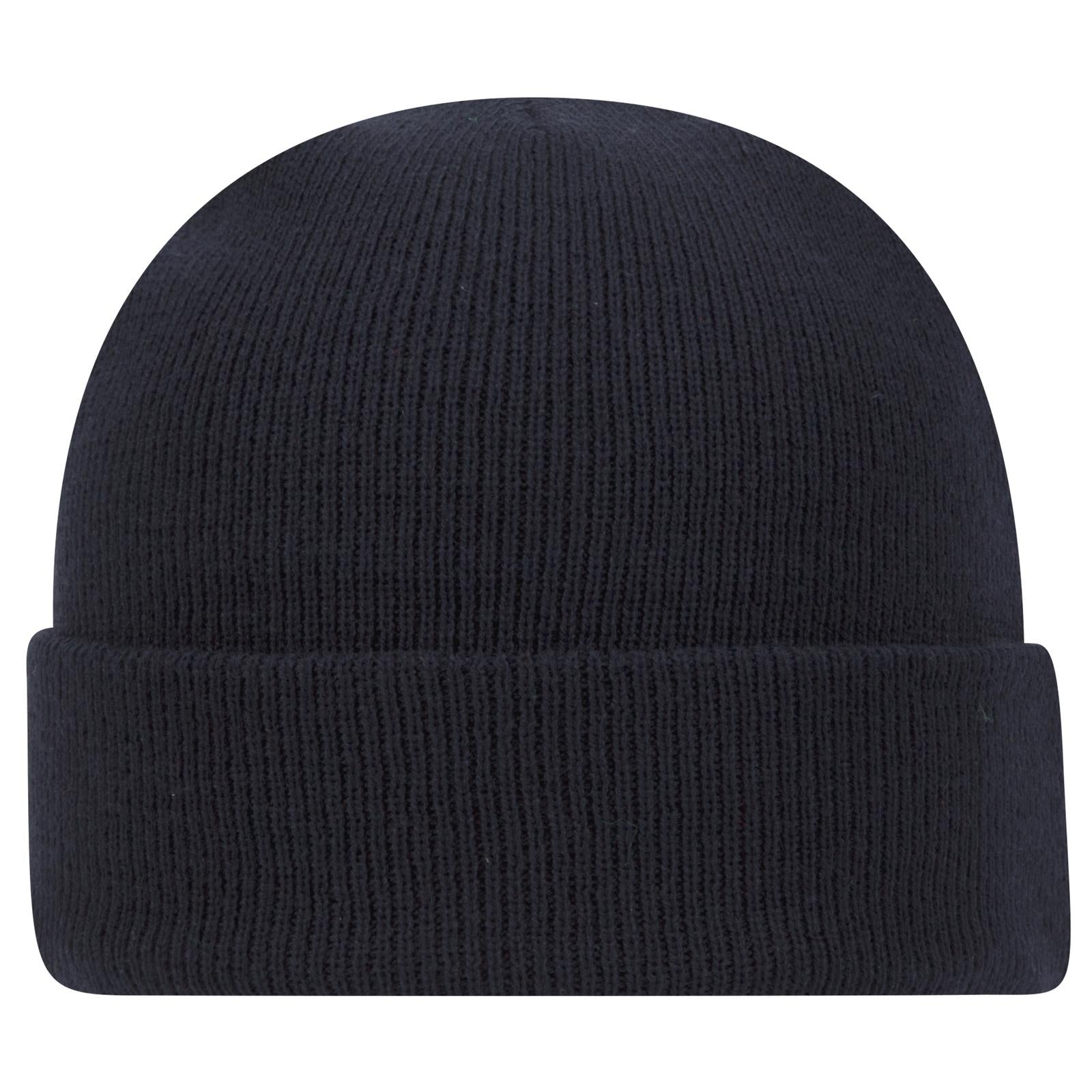 Front View of 004 - Navy OTTO CAP 12" Classic Knit Beanie w/ Cuff