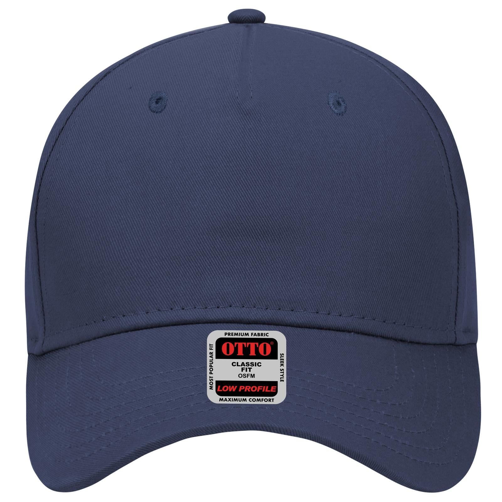 Right View of 004 - Navy OTTO CAP 5 Panel Low Profile Baseball Cap