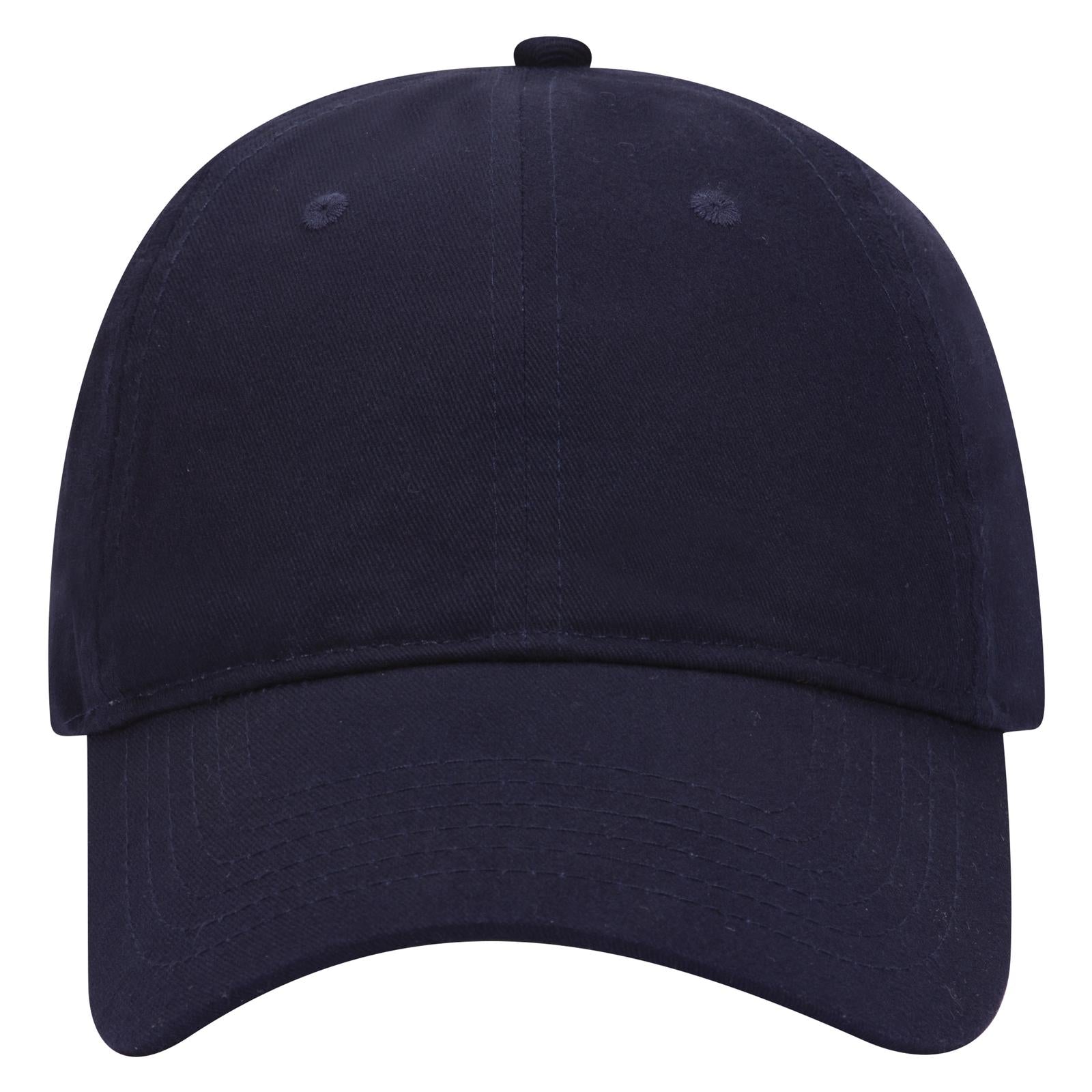 Front View of 004 - Navy OTTO CAP 6 Panel Low Profile Baseball Cap