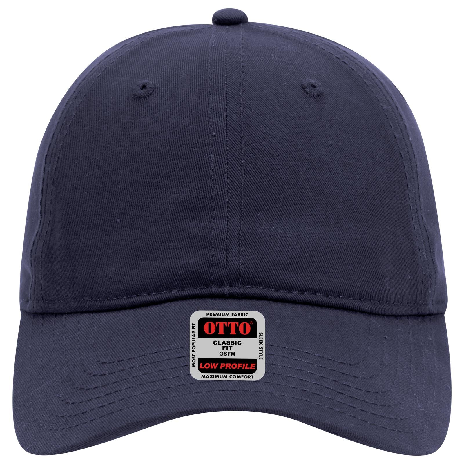 Right View of 004 - Navy OTTO CAP 6 Panel Low Profile Baseball Cap