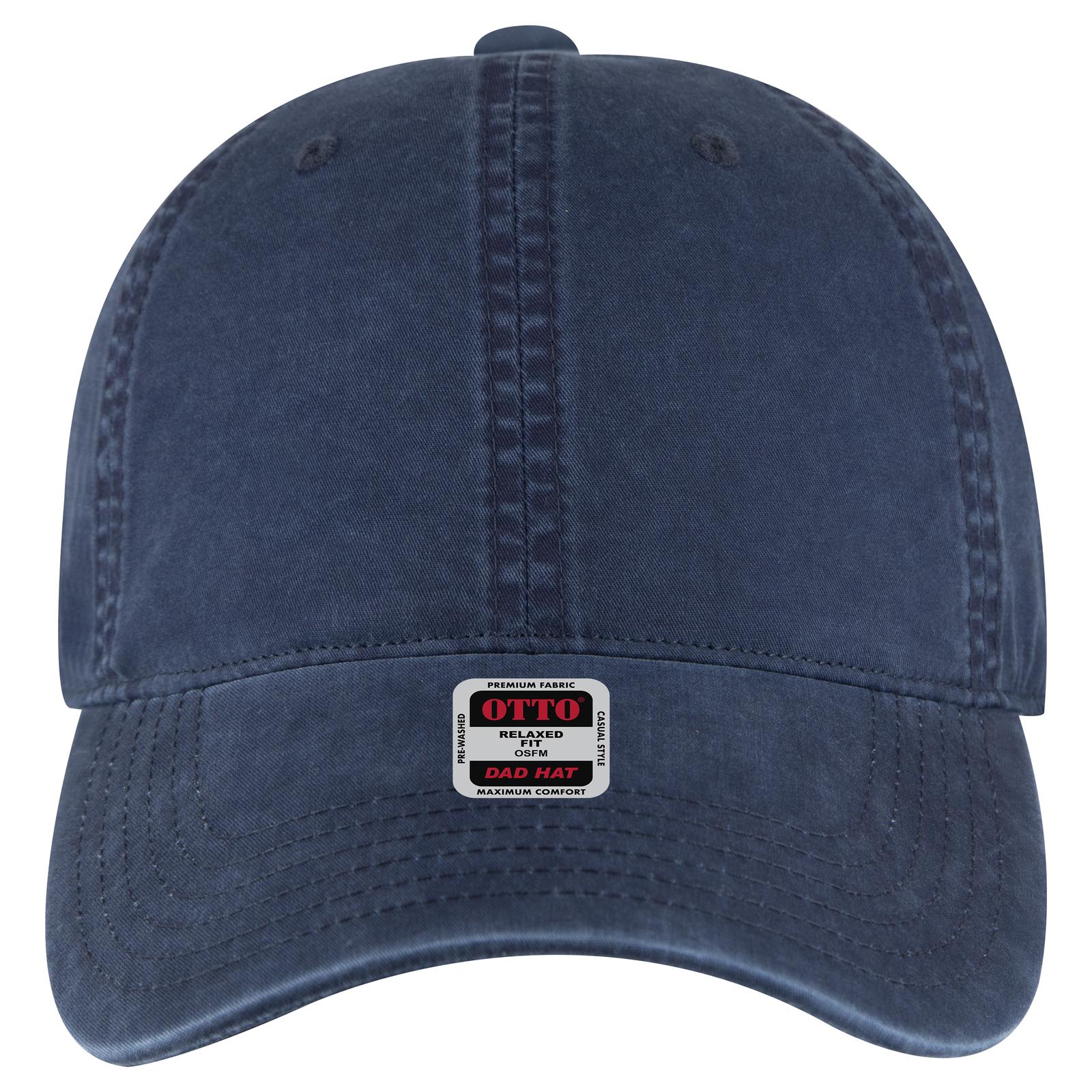 Right View of 004 - Navy OTTO CAP 6 Panel Low Profile Dad Hat