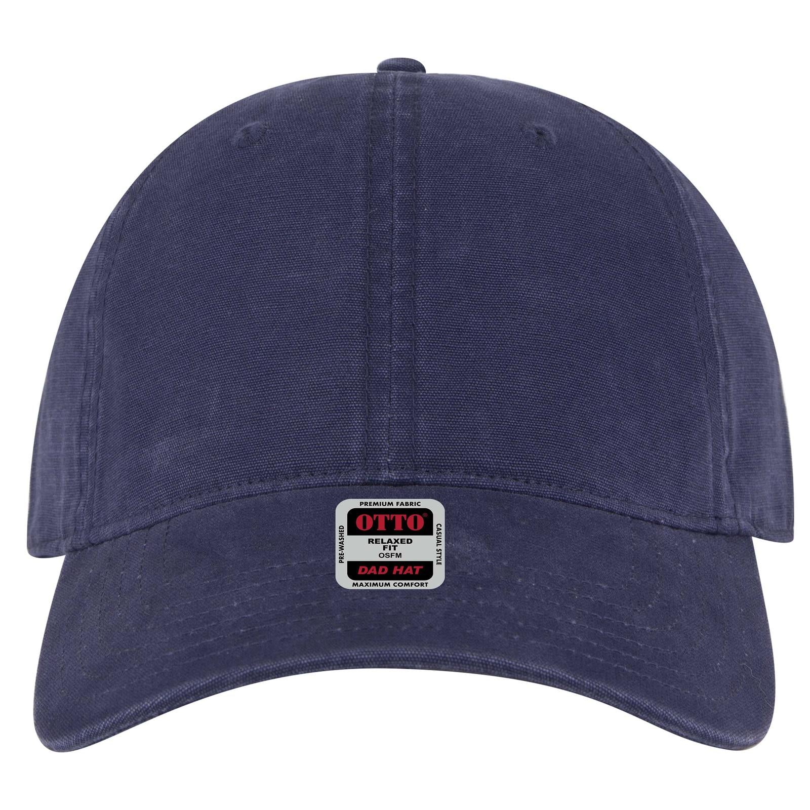 Right View of 004 - Navy OTTO CAP 6 Panel Low Profile Dad Hat