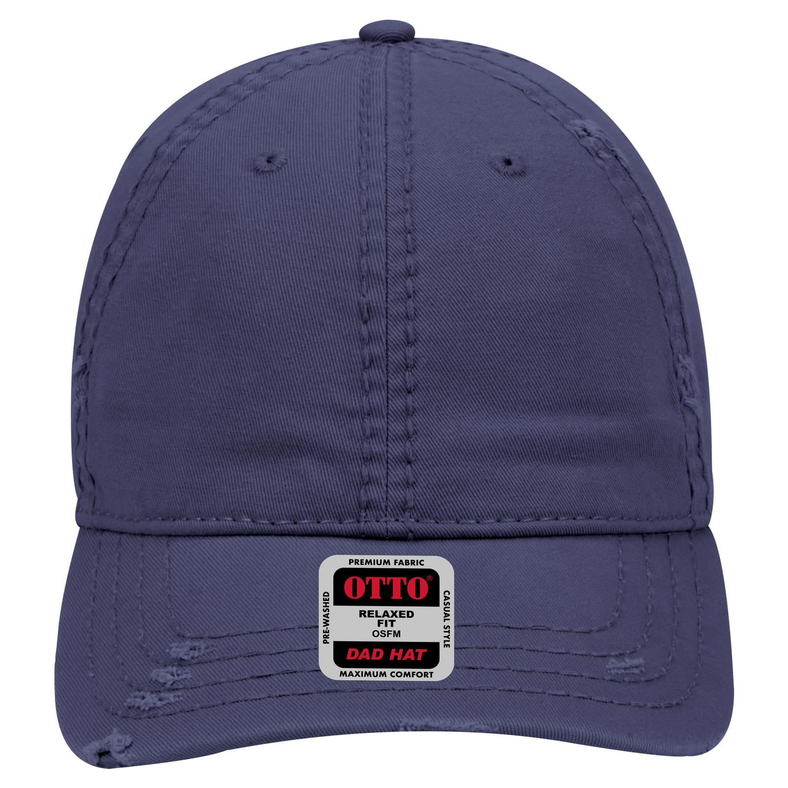 Right View of 004 - Navy OTTO CAP 6 Panel Low Profile Dad Hat