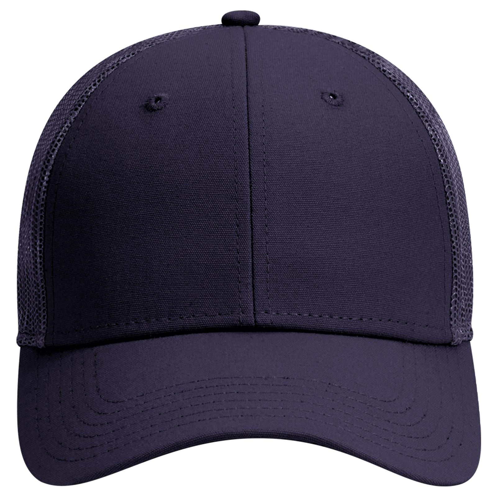 Right View of 004 - Navy OTTO CAP 6 Panel Low Profile Mesh Back Trucker Hat