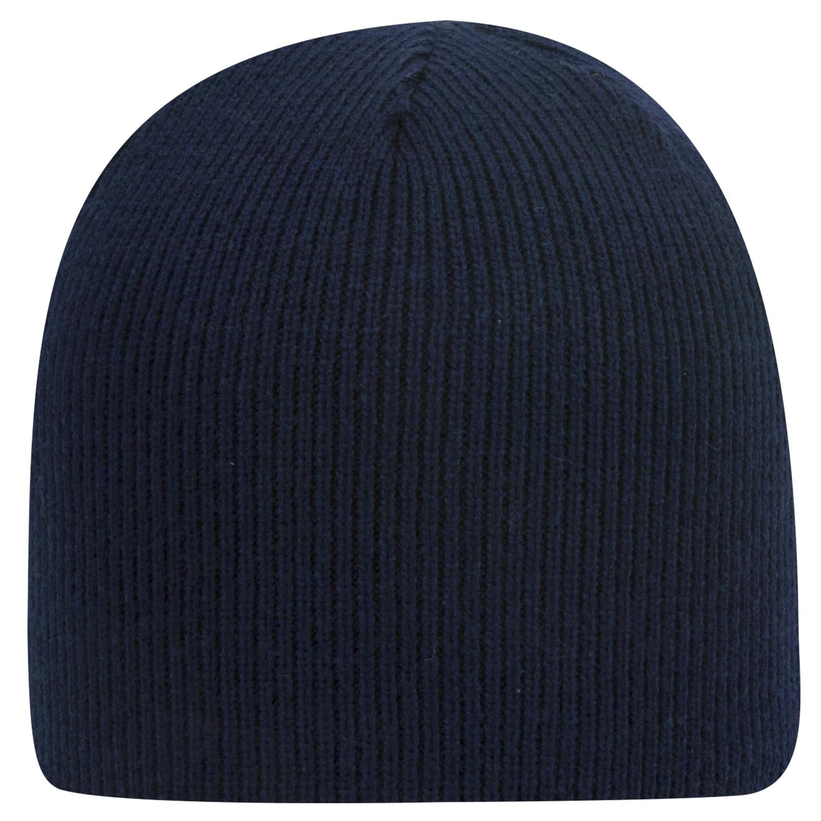 Front View of 004 - Navy OTTO CAP 8 1/2" Classic Knit Beanie