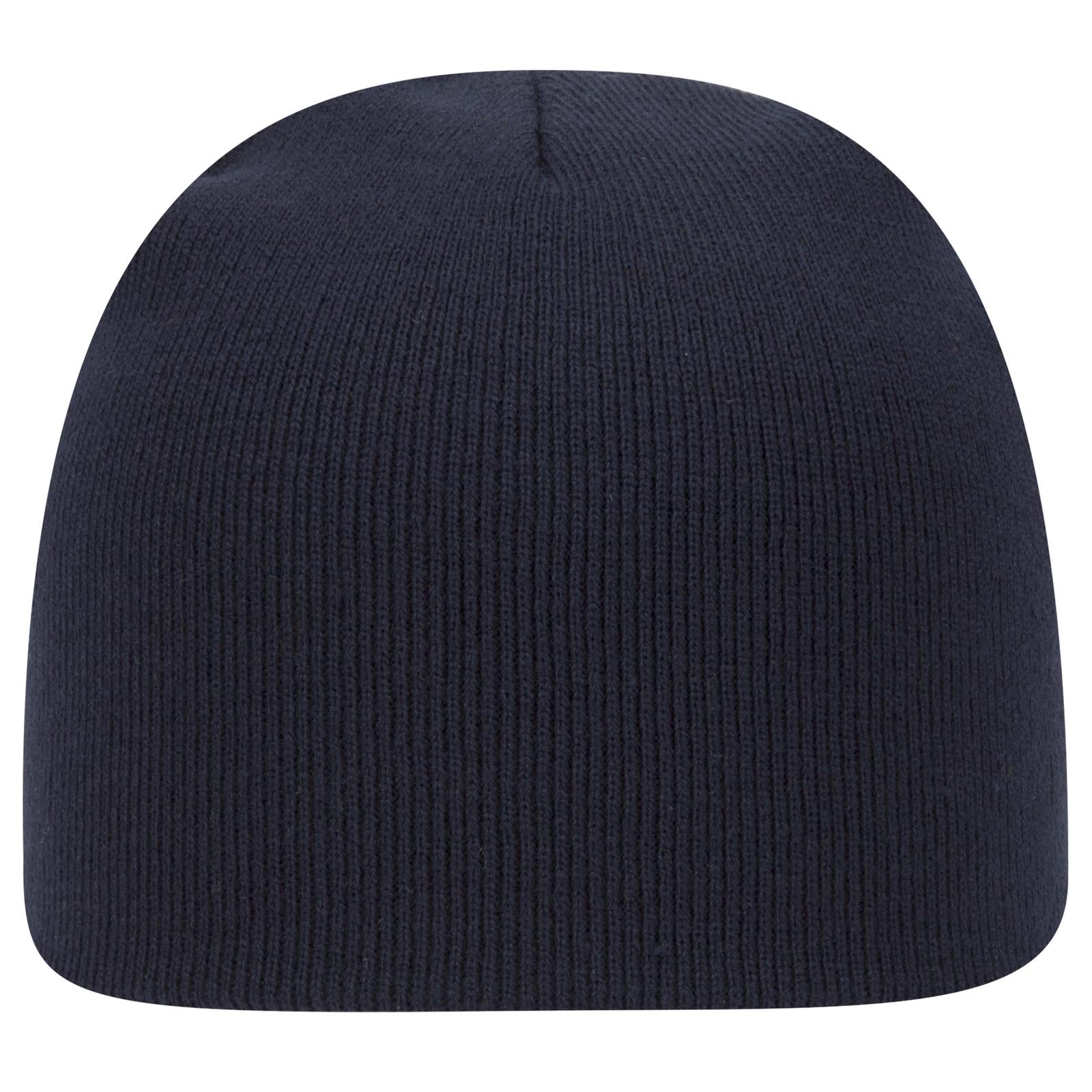 Front View of 004 - Navy OTTO CAP 8" Classic Knit Beanie