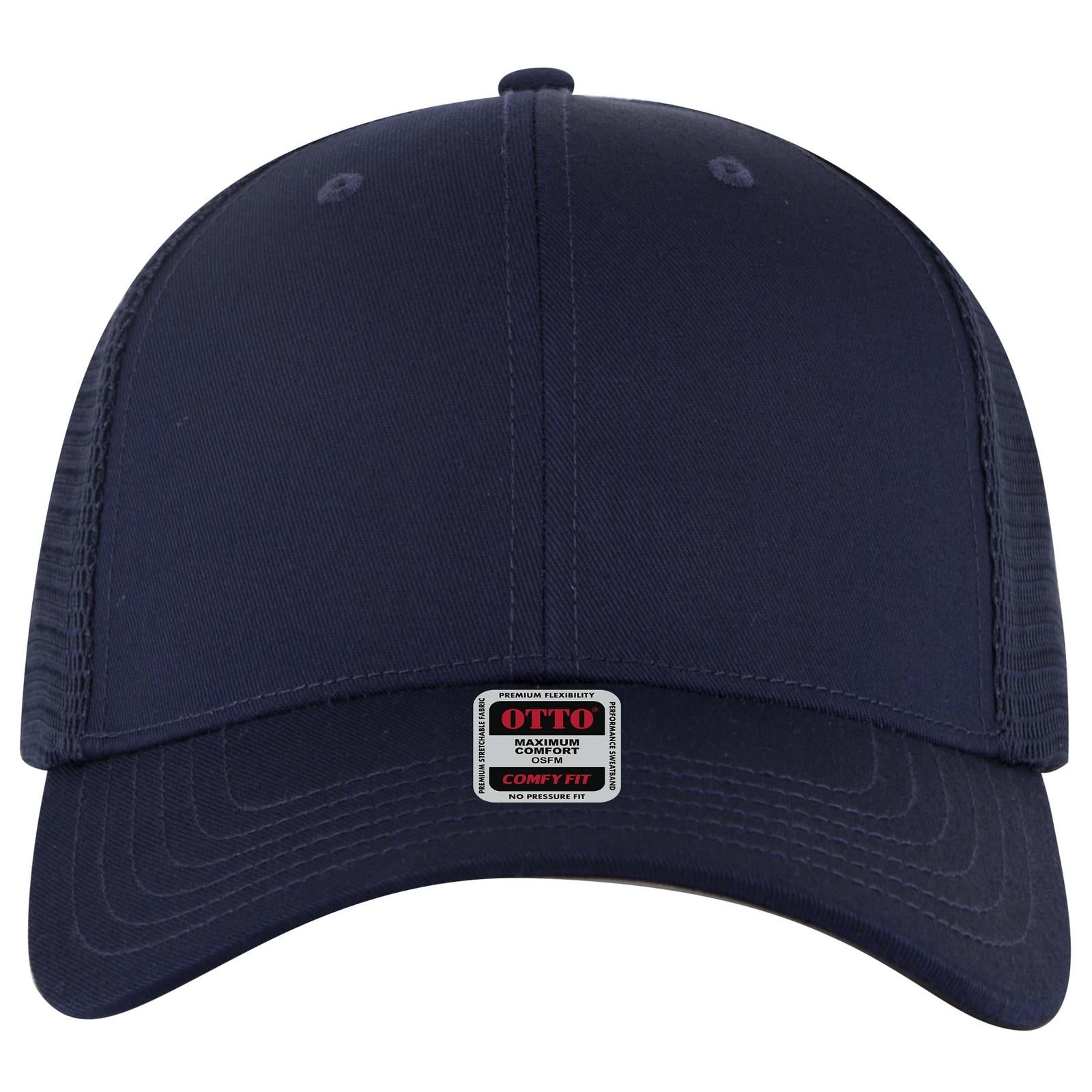 Right View of 004 - Navy OTTO CAP "OTTO COMFY FIT" 6 Panel Low Profile Mesh Back Trucker Hat