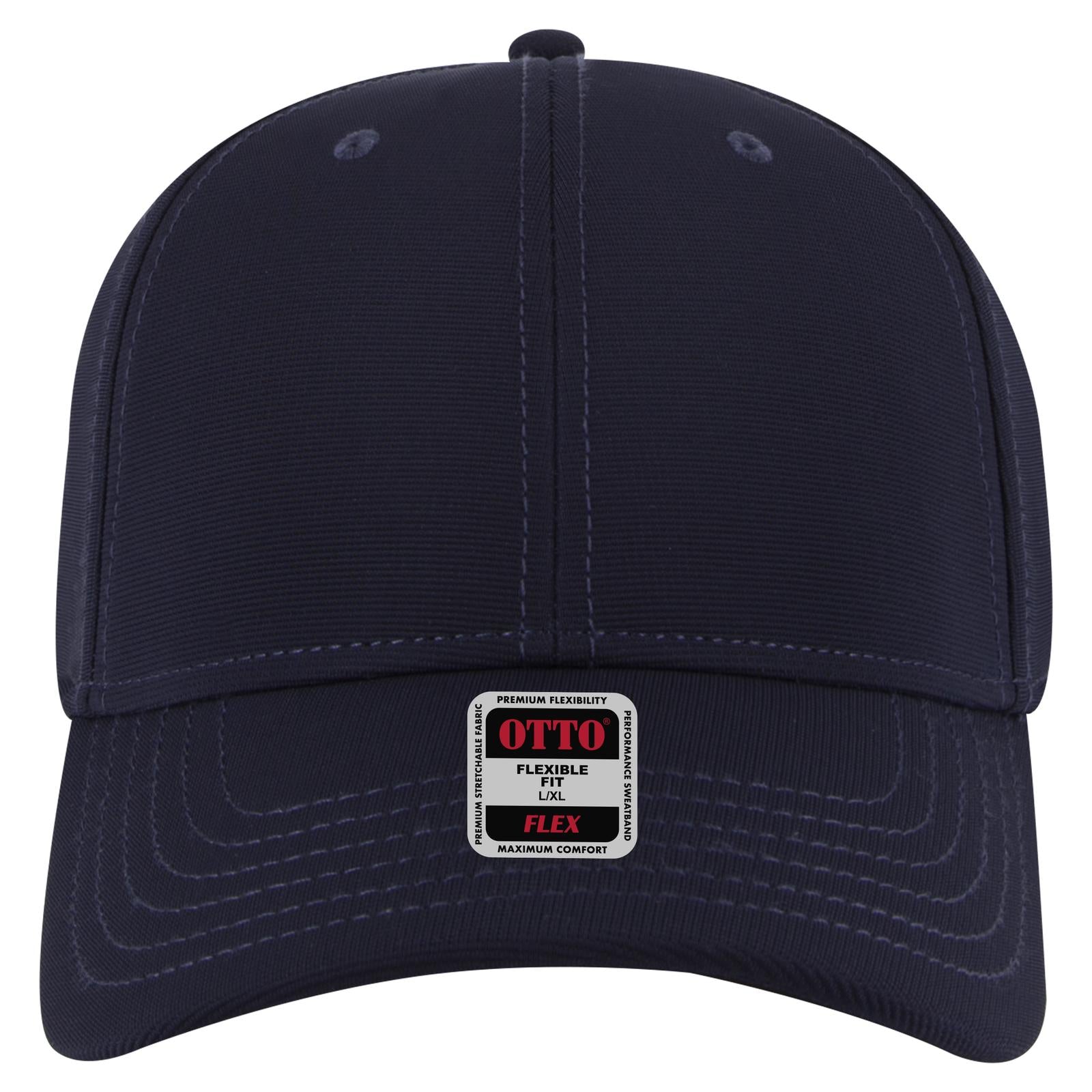 Right View of 004 - Navy OTTO CAP "OTTO FLEX" Fitted 6 Panel Low Profile Baseball Cap