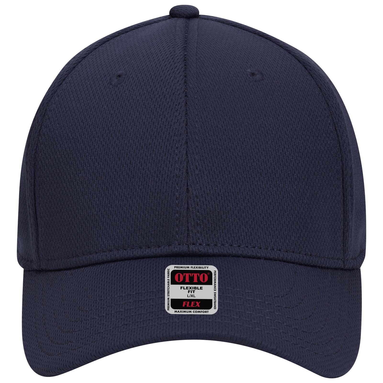 Right View of 004 - Navy OTTO CAP "OTTO FLEX" Fitted 6 Panel Low Profile Baseball Cap