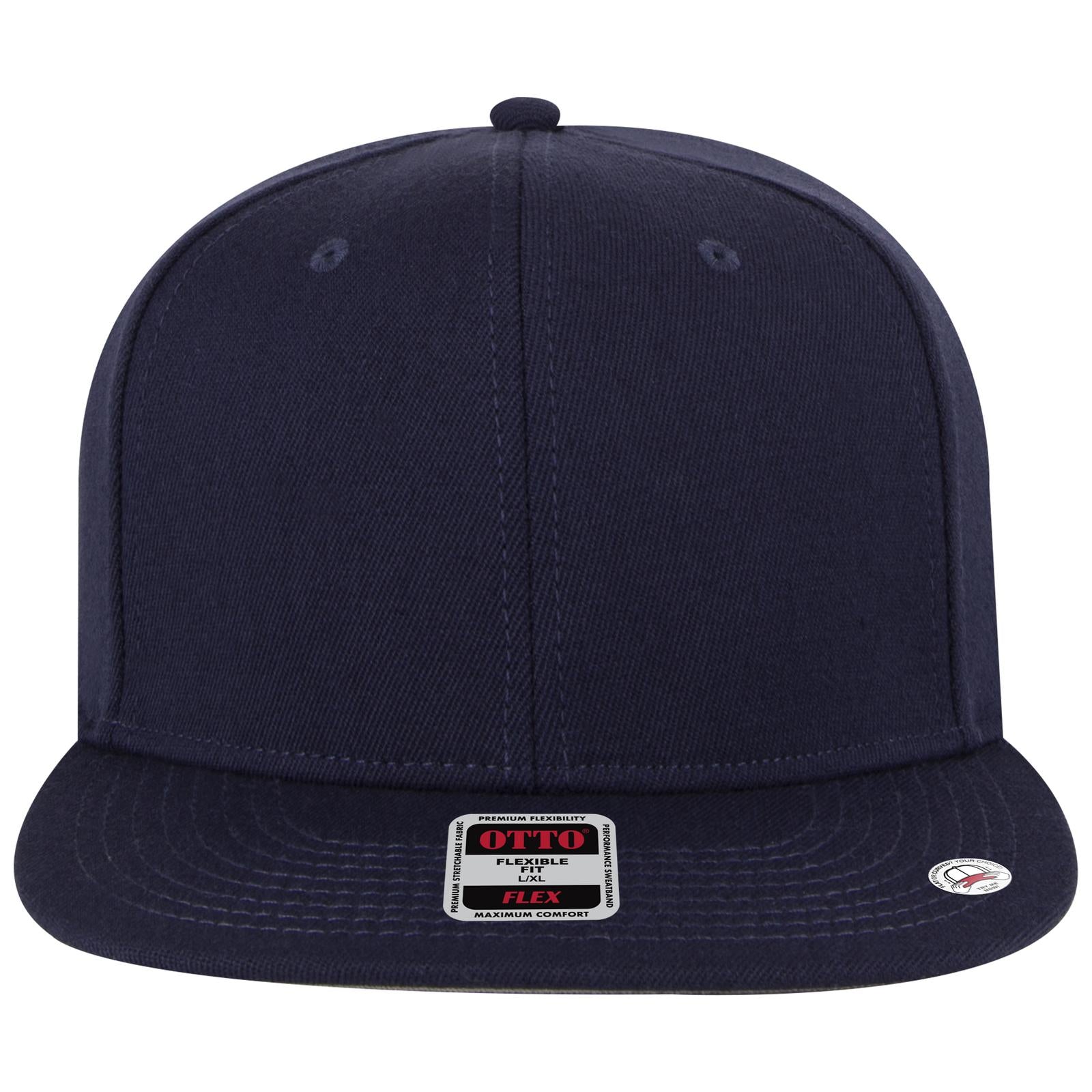 Right View of 004 - Navy OTTO CAP "OTTO FLEX" Fitted 6 Panel Pro Style Baseball Cap