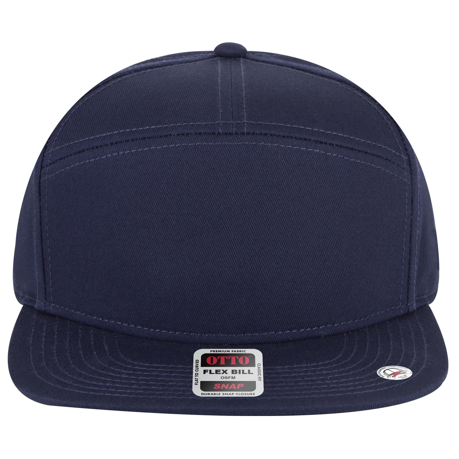Right View of 004 - Navy OTTO CAP "OTTO SNAP" 7 Panel Pro Style Snapback Hat