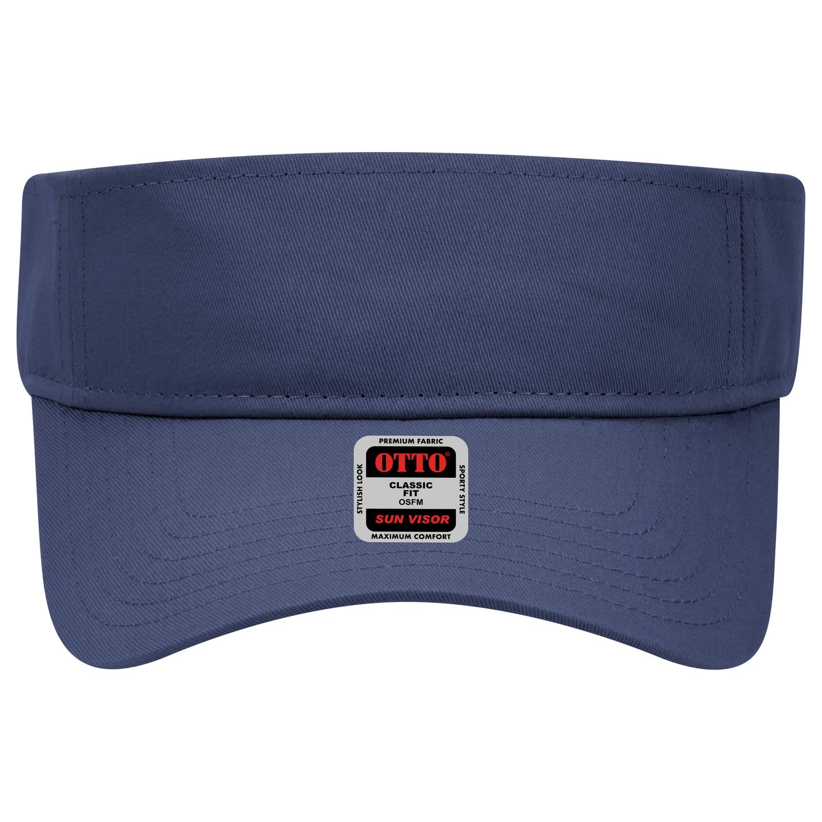 Front View of 004 - Navy OTTO CAP Sun Visor