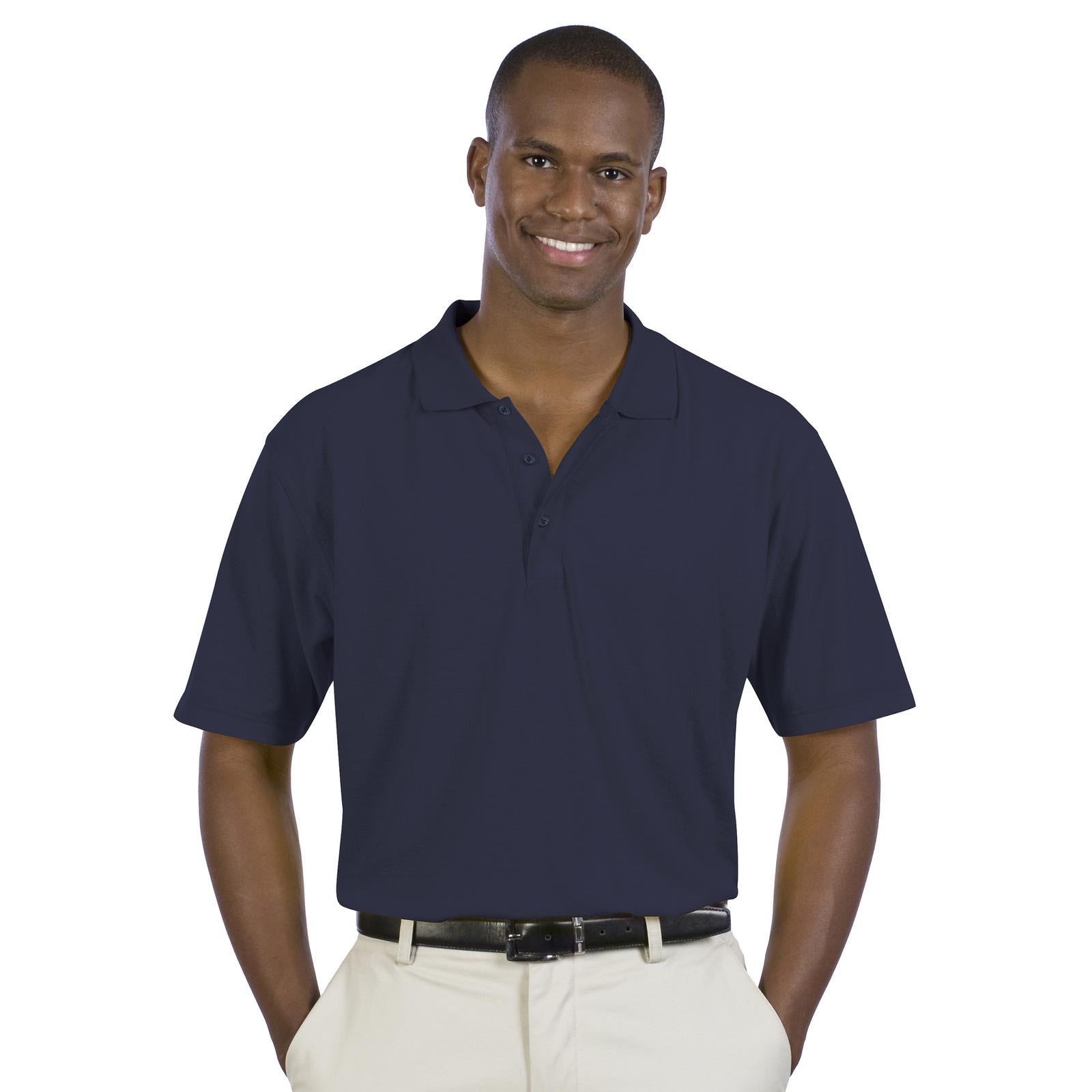 Front View of 004 - Navy OTTO Men's Comfortable Sport Shirt