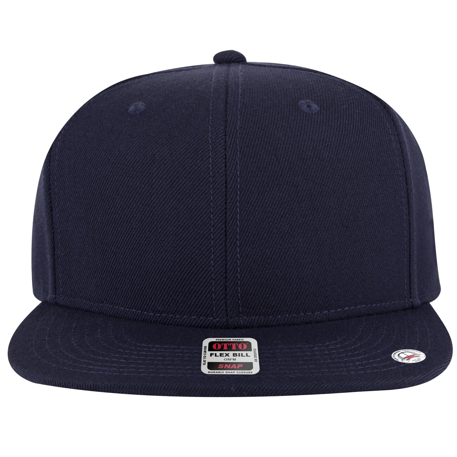 Right View of 004B - Nvy OTTO CAP "OTTO SNAP" 6 Panel Pro Style Snapback Hat