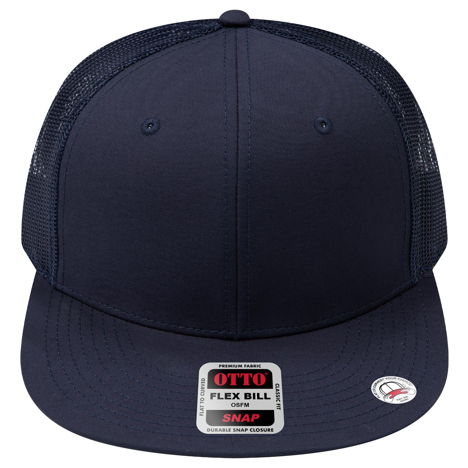 Right View of 004C - Navy OTTO CAP "OTTO SNAP" 6 Panel Pro Style Mesh Back Trucker Snapback Hat