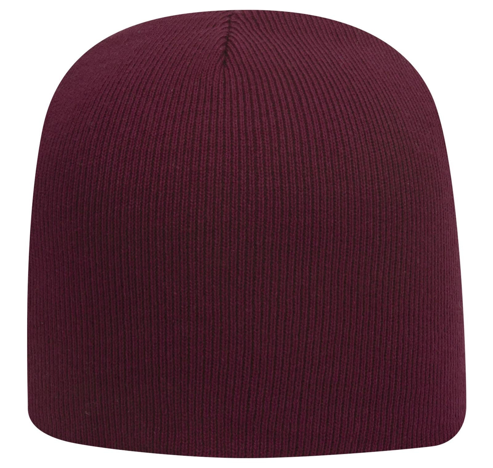 Front View of 010 - Maroon OTTO CAP 9" Classic Knit Beanie