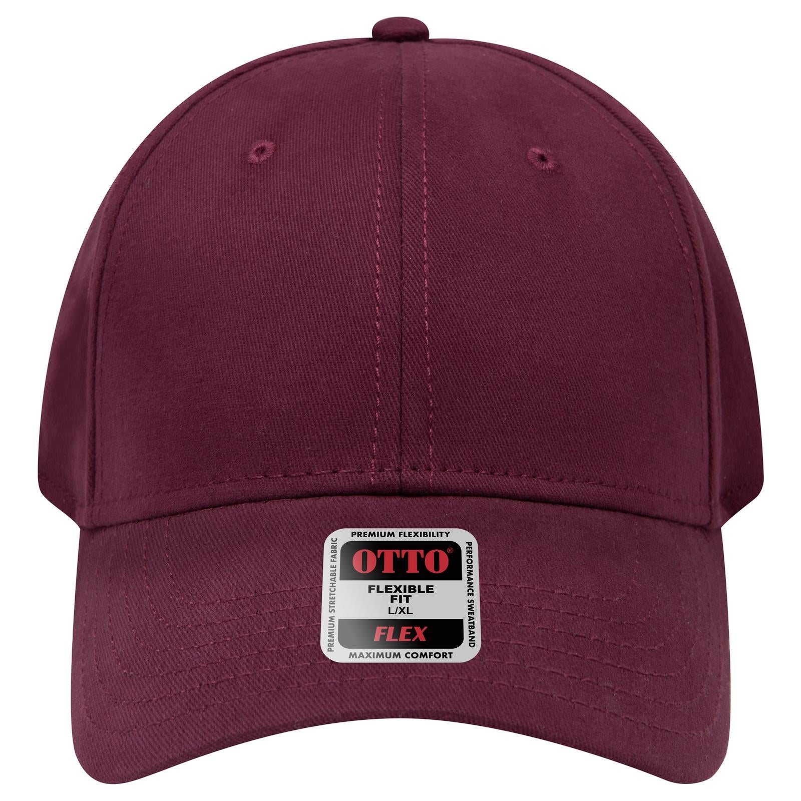 Right View of 010 - Maroon OTTO CAP "OTTO FLEX" Fitted 6 Panel Low Profile Baseball Cap