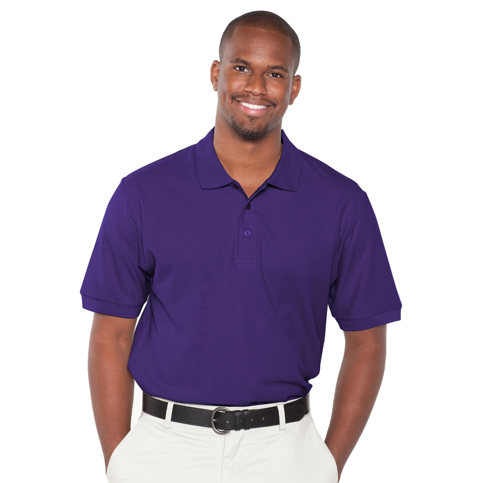 Front View of 011 - Purple OTTO Men's Premium Sport Shirt
